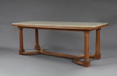 A Walnut Center Or Dining Table With Marble Top In The Manner Of Lutyens - 1014227