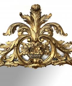 A Well Carved French Rococo Style Giltwood Wall Mirror with Exuberant Crest - 3469956
