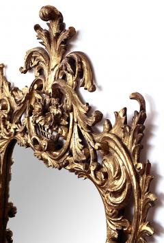 A Well Carved French Rococo Style Giltwood Wall Mirror with Exuberant Crest - 3469957