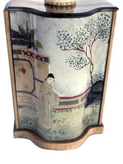 A Well crafted French Reverse painted and Mirrored Arbalete form Lamp - 3336625