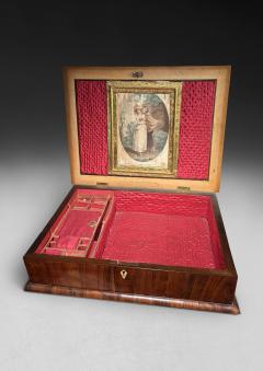 A William Mary walnut oyster veneered lace box - 4386919