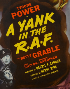 A Yank in the R A F Vintage Movie Poster Circa 1941 - 3797058