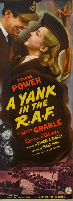 A Yank in the R A F Vintage Movie Poster Circa 1941 - 3797085