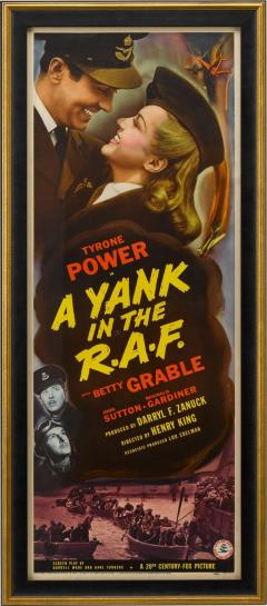 A Yank in the R A F Vintage Movie Poster Circa 1941 - 3797208