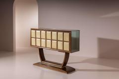 A bar cabinet in wood parchment glass and mirrors Italian manufacture 1940s - 4205770