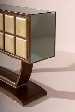 A bar cabinet in wood parchment glass and mirrors Italian manufacture 1940s - 4205777