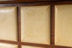 A bar cabinet in wood parchment glass and mirrors Italian manufacture 1940s - 4205783