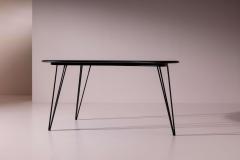 A bean shaped table made of dark slate and iron Italy late 1950s - 4358888