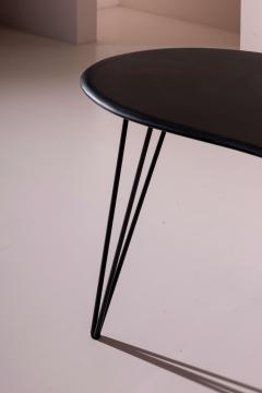 A bean shaped table made of dark slate and iron Italy late 1950s - 4358899