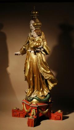 A beautiful finely carved and original gilded Madonna and child - 3280399