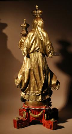 A beautiful finely carved and original gilded Madonna and child - 3280401