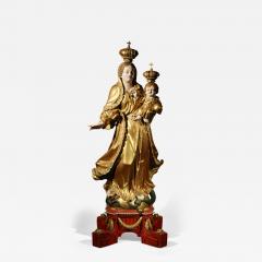 A beautiful finely carved and original gilded Madonna and child - 3281502