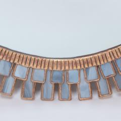 A blue talosel and resin convex mirror in the manner of Line Vautrin  - 2755712