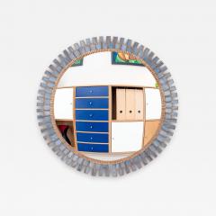 A blue talosel and resin convex mirror in the manner of Line Vautrin  - 2923547