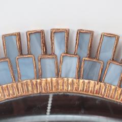 A blue talosel and resin mirror in the manner of Line Vautrin Contemporary - 2844135