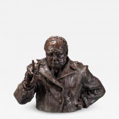 A bronze portrait of Sir Winston Churchill by Rufus Martin 2023 - 3350076