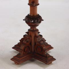 A carved walnut adjustable pedestal table 19th C  - 3800551