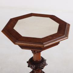 A carved walnut adjustable pedestal table 19th C  - 3800553