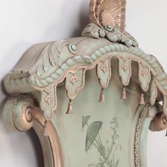 A carved wood and Painted king size headboard Italian C 1950 - 2487305