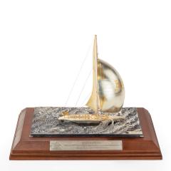 A cased silver and gilt model of 12 Meter America s Cup yacht Stars Stripes 87 - 990227