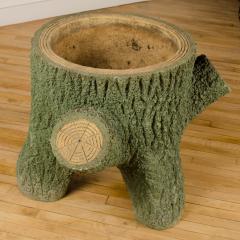 A cast stone faux bois urn planter French circa 1930 - 1757910