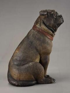A charming late 19th century Austrian seated terracotta Pug dog - 4756094
