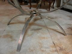 A chic Italian 1960s nickel plated cocktail table with glass top - 58382