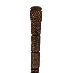 A cleverly carved mahogany walking cane - 3711967