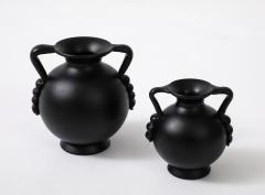 A collection of Swedish Black Glass Vessels Engshyttan Glassworks Ca 1950s - 3933663