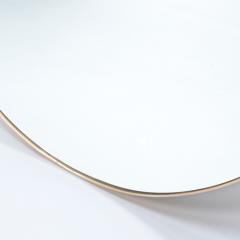 A contemporary Italian large round brass mirror 21st Century  - 2960126