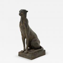 A contemporary bronze cheetah sculpture by sculptor Michel Lauricella  - 786061