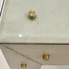 A contemporary pair of side tables in the manner of Jean Michel Frank France  - 4547819