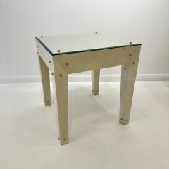 A contemporary pair of side tables in the manner of Jean Michel Frank France  - 4547821