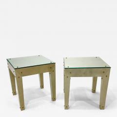 A contemporary pair of side tables in the manner of Jean Michel Frank France  - 4548165