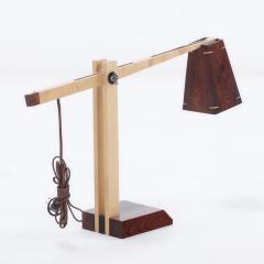A contemporary studio made rosewood table lamp  - 3572738
