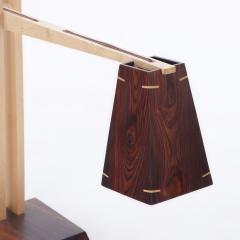 A contemporary studio made rosewood table lamp  - 3572742