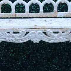 A contemporary white painted cast iron garden bench - 2241254