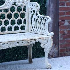 A contemporary white painted cast iron garden bench - 2241257