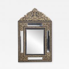 A continental brass repouse cushion mirror circa 1890  - 3449657