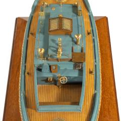 A detailed owner s model or shipyard model of a double ended harbour launch - 2945532