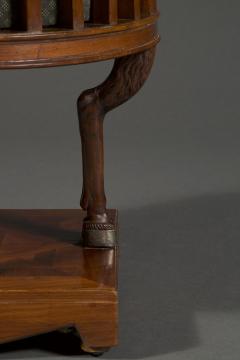 A fine and unusual neoclassical mahogany and silvered bronze - 4463118