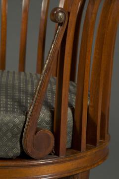 A fine and unusual neoclassical mahogany and silvered bronze - 4463119