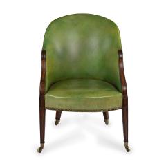A fine pair of George III Hepplewhite period mahogany tub chairs - 3953848