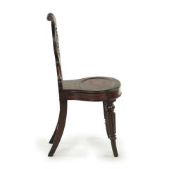 A fine pair of Regency mahogany armorial hall chairs attributed Gillows - 3345197