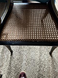 A fine pair of caned Regency ebonized and gilt chairs - 4164284