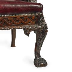 A fine pair of large late Victorian mahogany eagle sofas - 3332178
