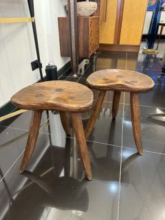 A fine pair of saddle seats oak stools - 3684123