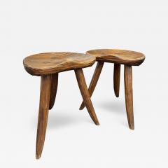 A fine pair of saddle seats oak stools - 3689217