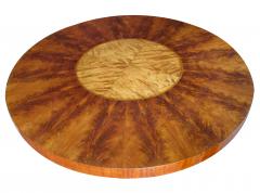 A finely crafted Swedish art deco mahogany and birch wood circular table - 59137