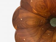 A for Ara Contemporary Walnut Gold Leaf Floor Standing Speakers USA 21st C - 4224229